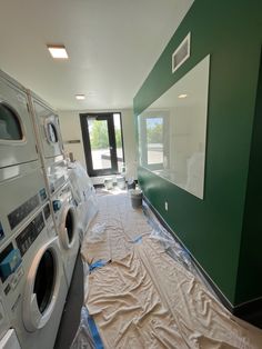 the laundry room is clean and ready for us to use in its new owner's home