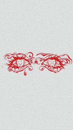 an image of two red eyes on a white background