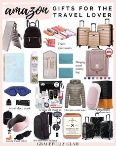 the ultimate travel gift guide for the amazon girl on her travels with luggage, makeup, and other essentials