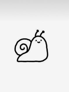 a drawing of a snail on a white background with the words, i love snails