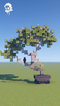 an image of a tree in minecraft