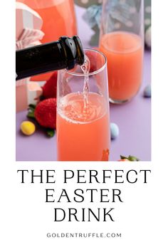 If you are looking for the perfect Easter drink, this Easter mimosa is a must-try! If you make a brunch setup for Easter, this Easter recipe is the perfect brunch idea for your table! When selecting your grown-up refreshment for an Easter celebration, these bright, light Easter mimosas are perfect for an Easter egg hunt or Easter brunch. Simple to make, and easy to drink, these are great drinks for a party. #EasterDrinks Mocktails For Easter, Easter Brunch Mimosa Bar, Easter Champagne Drinks, Hosting Easter Brunch, Easter Mimosa Bar, Easter Mimosa Ideas, Easter Brunch Mimosa, Easter Drinks For Adults, Easter Mimosas