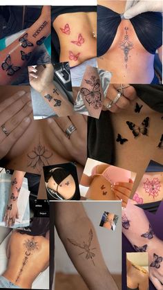 a collage of pictures with different tattoos on them