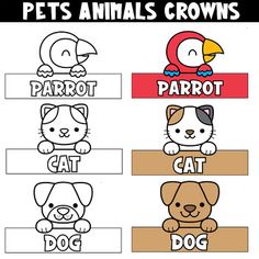 printable worksheet for pets animals and their names