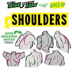 how to draw the shoulder and shoulders in 3 easy steps with quick step - by - step instructions