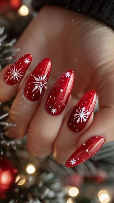 Red Christmas Nails 2024, Gingerbread Nails, Xmas Nail Designs, Nails Unique, Xmas Nail, Milky Nails