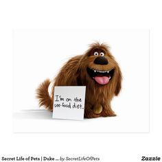 a cartoon dog holding a sign with the words i'm on the other side