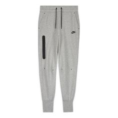 (WMNS) Nike Sportswear Tech Fleece Zipper Slim Fit Bundle Feet Sports Pants/Trousers/Joggers Dark Grey CW4293-063 (Women's/Loose Fit) Nike Tech Sweatpants, Nike Tech Fleece Pants, Nike Tech Fleece, Nike Tech, Grey Sweatpants, Grey Joggers, Tech Fleece, Grey Outfit, Fleece Pants