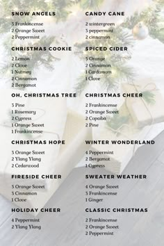 Holiday Diffuser Blends