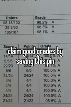 the text reads claim good grade by saving this pin