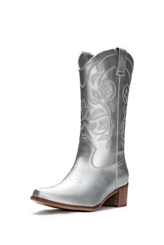 PRICES MAY VARY. 【Cowgirl Boots Style】:The 2.0 inches western wooden heel and classic western embroidery design showcase a classic but elegant western style. 【Comfortable Design】:The padded lining is soft and smooth & the latex insole is cushioned & supportive, providing comfort and warmth. 【Quality Synthetic Leathers】:Compared to leather，the uppers of our cowboy boots are more breathable and softer and looks the same 【Suitable Most Occasions��】: These cowboy boots are perfect for pairing with jea Cowboy Boots For Women, Western Embroidery, Boots Mid Calf, Fashion Cowboy Boots, Boots Cowgirl, Western Boots Women, Cowboy Boots Women, Wooden Heel, Western Cowboy Boots