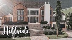 an artist's rendering of the hillside house