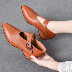 Category:Heels,Pumps; Upper Materials:PU; Embellishment:Buckle; Season:Spring,Spring   Fall; Heel Type:Chunky Heel; Gender:Women's; Toe Shape:Pointed Toe; Style:Fashion,Casual,Vintage; Heel Height(inch):1-2; Outsole Materials:Rubber; Occasion:Party,Daily; Closure Type:Loafer; Pattern:Cut-out; Listing Date:09/01/2023; Production mode:External procurement; 2024 Trends:Plus Size; Size chart date source:Provided by Supplier. Fall Heel, Plus Size Party, Heels Online, 2023 Trends, 2024 Trends, Women's Heels, Heels Pumps, Heel Type, Black White Red