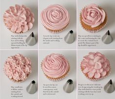 how to decorate cupcakes with pink frosting