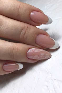 Bridal Nails Designs, Nude Nail Designs, Nail Art Wedding, Orange Nails