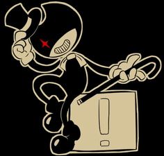 an image of a cartoon character on a black background