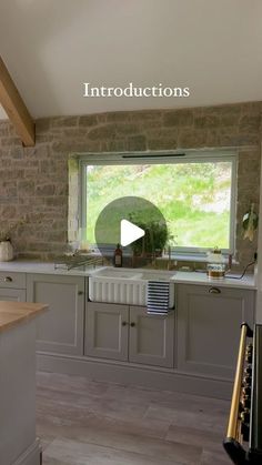 the kitchen is clean and ready to be used as a living room or dining area