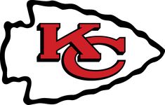 the kansas chiefs logo is shown on a white background