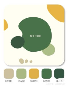 a square coaster with the text nextpree in green, yellow and white colors