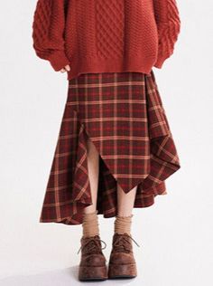 ❤︎Red Check Skirt Retro Irregular Design A-Line Skirt❤︎

Please allow 10 days for product delivery.