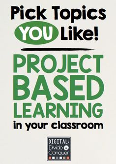 an advertisement for the project based learning in your classroom is displayed on a white background