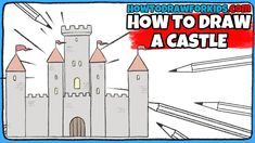 how to draw a castle with pencils