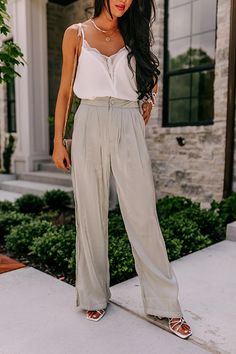 You are guaranteed to turn heads when you complete your look with our eye-catching light pear hued 'Jazzy' pants featuring lightweight shimmery material, a high waistline with a button closure, two side pockets, and a relaxed silhouette that falls straight into ankle-length hemlines! Measurements S : Front Rise 13", Hip 36", Inseam 30.5", Length 43", Waist 26". M : Front Rise 14", Hip 38", Inseam 30.5", Length 43", Waist 28". L : Front Rise 14", Hip 40", Inseam 31", Length 43.5", Waist 30". Summer Straight Pants With Button Closure, Trendy Spring Wide Leg Pants With Button Closure, Spring Wide-leg Dress Pants With Button Closure, Summer Wide Leg Straight Pants With Button Closure, Summer Straight Leg Wide Pants With Button Closure, Summer Pants With Button Closure, Summer Trousers With Button Closure, Spring Wide Leg Dress Pants With Button Closure, Chic Wide Leg Pants With Button Closure For Spring