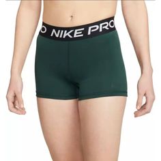 Designed To Support You Through High-Intensity Training And Competition, The Nike Pro Shorts Feature A Body-Hugging Fit With Moisture-Wicking Dri-Fit Technology To Keep You Cool, Comfortable And Concentrated On The Next Rep. Features: * Performance Shorts * Body-Hugging Fit Makes An Ideal Base Layer * Dri-Fit Technology Wicks Moisture To Keep You Dry And Comfortable * Flat Elastic Waistband Offers A Smooth Fit That Stays In Place * 3 Inseam Offers Ample Coverage Without Restricting Mobility * Fl Nike Green Athletic Shorts With Built-in Shorts, Green Nike Athletic Shorts For Sports, Nike Green Athletic Sportswear Shorts, Nike Green Moisture-wicking Shorts, Nike Green Moisture-wicking Athletic Shorts, Nike Green Athletic Running Shorts, Nike Green Athletic Shorts For Running, Nike Green Athletic Shorts, Nike Green Sporty Athletic Shorts