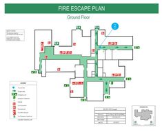 Fire Escape Plan | EdrawMax Free Editable Template Industrial Kitchen Design Restaurant, Safety Infographic, Architecture Drawing Plan, Interior Architecture Drawing, Job Advice