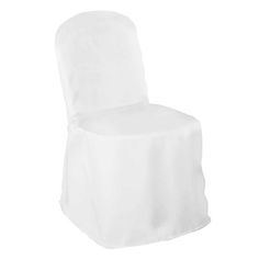 a white chair with a cover on it