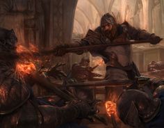 "Magic the Gathering: "Beregond of the Guard"" by Campbell White Villain Ideas, Fantasy Genre, Demon Lord, D D Monsters, Asoiaf Art, Riot Games, Zooey Deschanel, A Song Of Ice And Fire, Medieval Fantasy