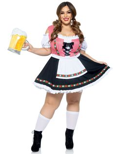 German Beer Girl, Leg Avenue Costumes, Oktoberfest Costume, Plus Size Costume, Oktoberfest Outfit, Beer Girl, Plus Size Costumes, Floral Ribbon, Garden Girls