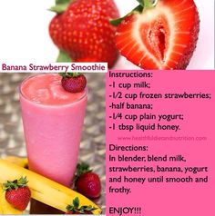 banana strawberry smoothie recipe with instructions