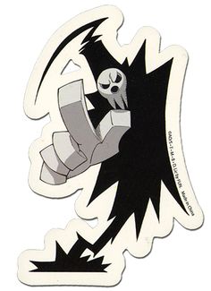 an image of a sticker with a skeleton on it's head and arms