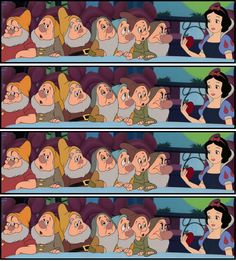 snow white and the seven dwarfs from disney's animated film, snow white and the seven dwarfs