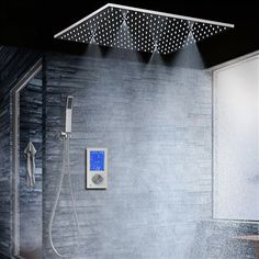 a shower head with rain coming out of it