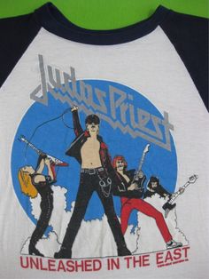 a white and black shirt with an image of the band kiss