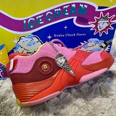 Billionaire Boys Club Ice Cream (Pharrell Williams & Nigo’s Brand) X Reebok Bring The Answer 5 Mu Sneaker In A “Cherry Tomato / Posh Pink” Color-Way (Similar To The Sought-After Pharell Williams “Pink Lemonade” Ice Cream Flip Sneaker) Answer 5 Is A Classic Low-Profile Reebok Shoe Released 15 Yrs Ago Made Famous By Nba Player Allen Iverson Vivid Color Palette Velcro Heel Strap Bbc Ice Cream Logo Circular Jewel On Upper Iverson Ice Cream Hangtag Brand New Pristine Ice Cream Themed Box Fw7505 Ice Cream Sneakers, Reebok Shoe, Ice Cream Shoes, Logo Circular, Ice Cream Logo, Blue Toes, Club Shoes, Allen Iverson, Billionaire Boy