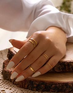 Delicate Gold Ring, Gold Rings Simple, Dainty Gold Rings, Gold Ring Sets, Classy Jewelry