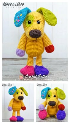 crocheted dog stuffed animal made to look like an elephant