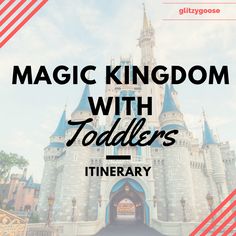 a castle with the words disney world with toddlers tips on it's front