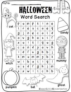 halloween word search for kids to print out