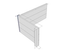 the corner section of a door frame