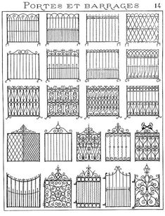 the different types of fences and gates are shown in this diagram, which shows how to use