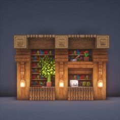 Minecraft Interior Design Bookshelf, Minecraft Building Ideas House Interior, Minecraft Cartographer House Interior, Interior House Design Minecraft, Mini Library Minecraft, Minecraft House Inspo Interior, Minecraft Build Ideas Interior, Minecraft Home Interior Kitchen, Minecraft Walls Interior