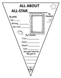 an all - star pennant with pictures and words on it