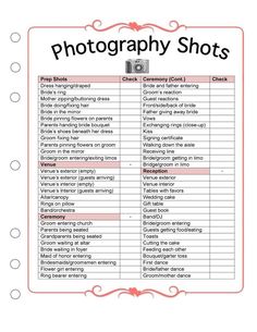 a poster with the words photography shots in red and white, on top of it