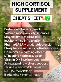 Herbs For High Cortisol, High Cortisol Supplements, Cortisol Diet, Hormone Nutrition, Lower Cortisol, High Cortisol, Adrenal Health, Healthy Hormones, Home Health Remedies