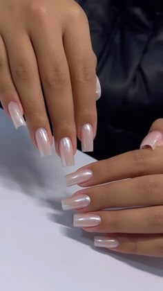 Nude Baddie Nails Almond, Grad Nails, Colorful Nails, Classy Acrylic Nails, Pearl Nails, Acrylic Nails Coffin Short, Nails 2024, Pink Acrylic Nails, Neutral Nails