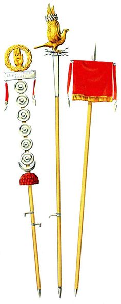 three different types of decorative items on sticks